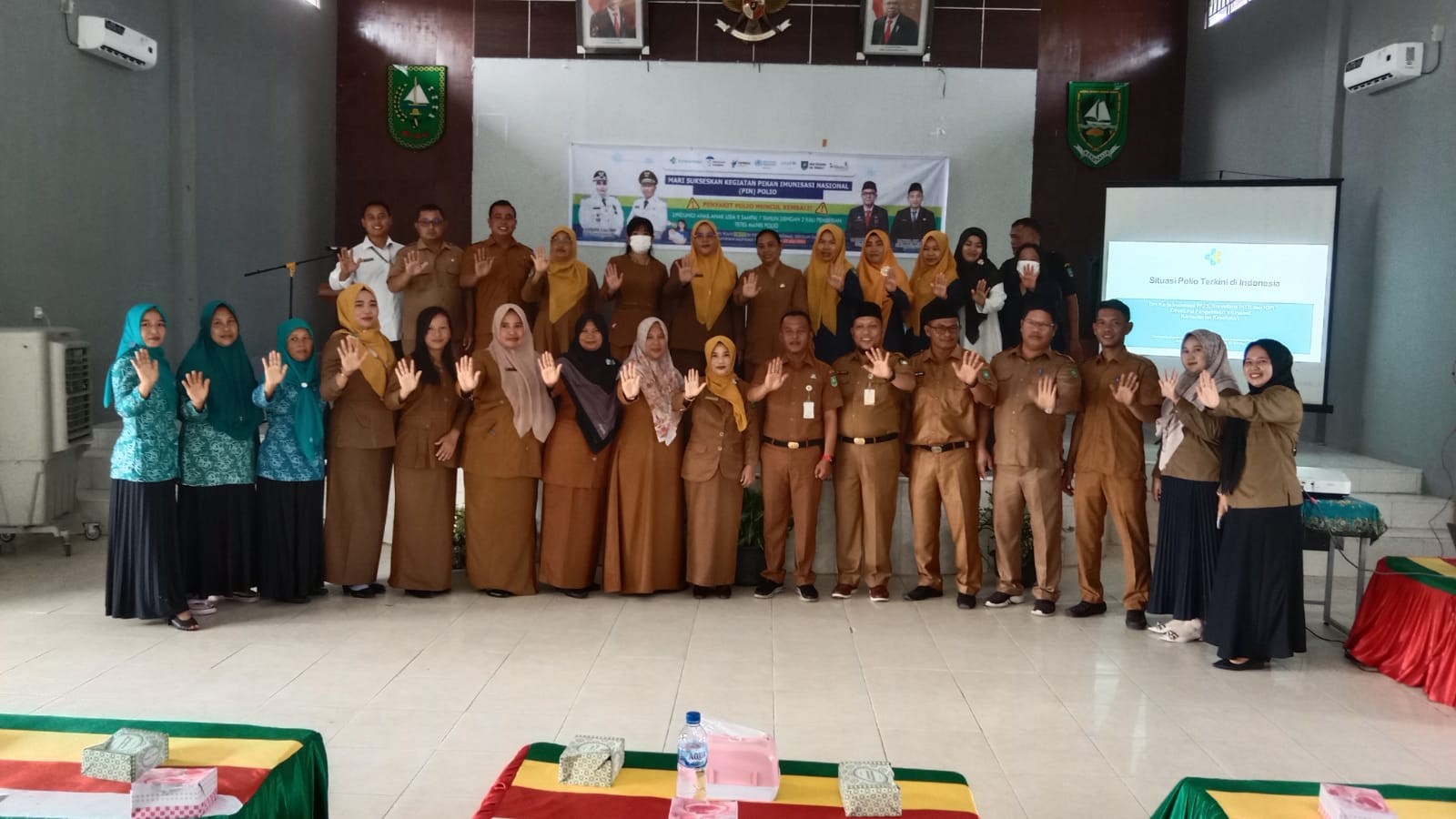 Pelaksanaan Pengucapan Komitmen Lintas Sektoral dalam Mendukung PIN Polio Putaran Pertama di Wilayah Kerja Puskesmas Tanjung Medang